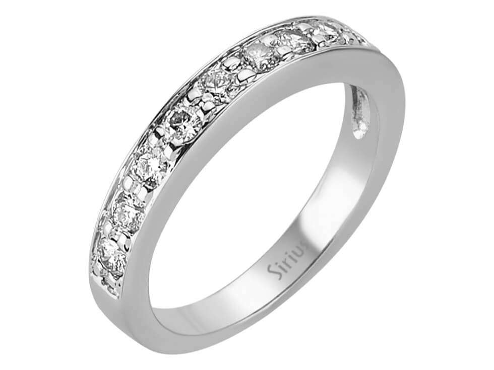 Diamant-Halbrundring - handgefertigter Diamantschmuck aus Feingold | Sirius Diamant