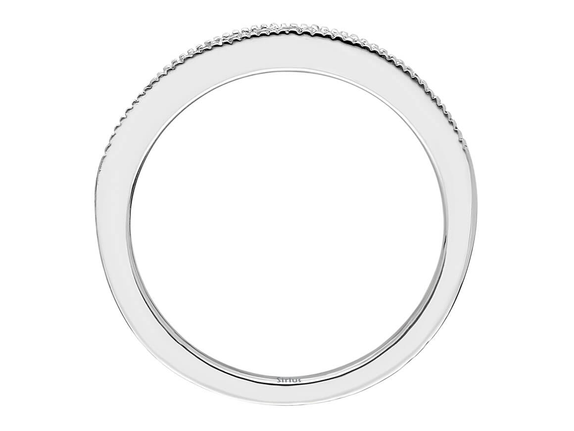 Alliance semi-circulaire en diamant