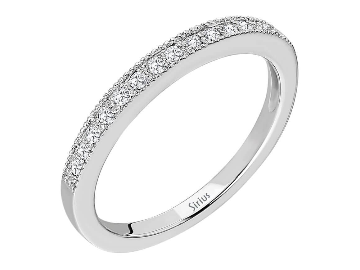 Diamant Halbrunde Allianz - handgefertigter Diamantschmuck aus Feingold | Sirius Diamant