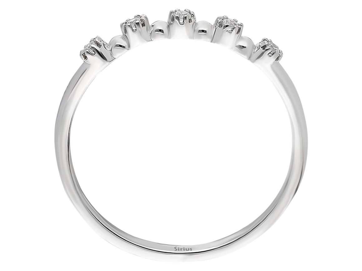 Alliance demi-ronde en diamant