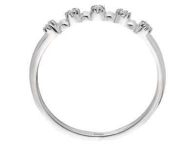 Alliance demi-ronde en diamant