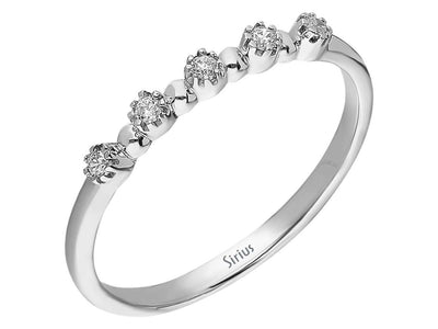 Alliance demi-ronde en diamant