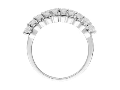 Alliance demi-ronde en diamant de 0,40 carat
