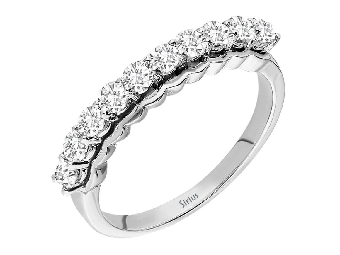 Alliance demi-ronde en diamant de 0,40 carat