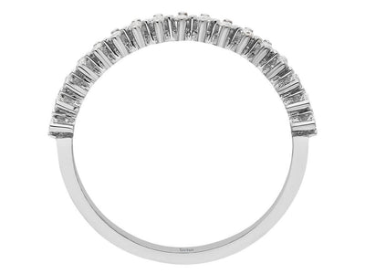 Alliance demi-ronde en diamant de 0,14 carat