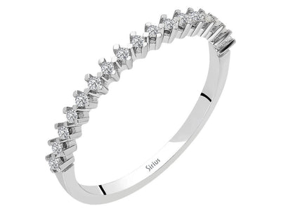 Alliance demi-ronde en diamant de 0,14 carat
