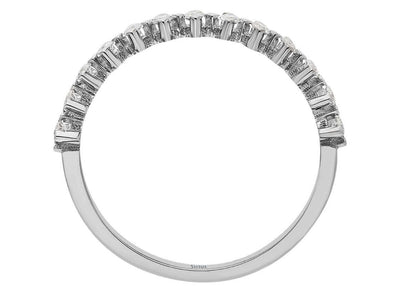 Alliance demi-ronde en diamant de 0,20 carat