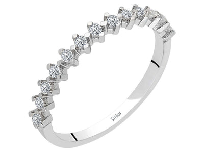 Alliance demi-ronde en diamant de 0,20 carat