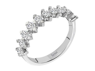 Alliance demi-ronde en diamant de 0,60 carat 
