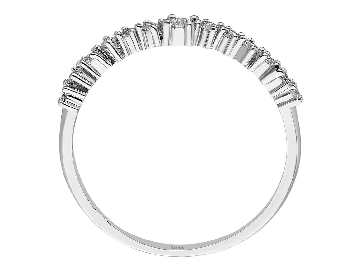 0,20 Karat Diamant halbrund Allianz - handgefertigter Diamantschmuck aus Feingold | Sirius Diamant
