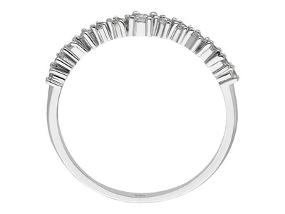 Alliance demi-ronde en diamant de 0,20 carat 