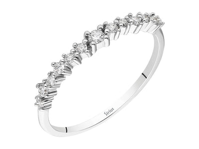 Alliance demi-ronde en diamant de 0,20 carat 