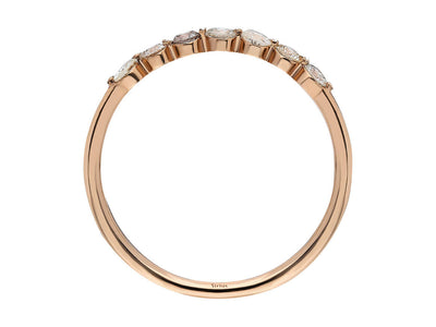 0.35 carat half-round alliance
