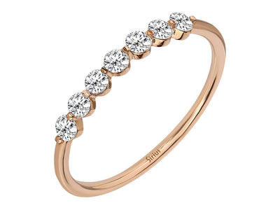 0.35 carat half-round alliance