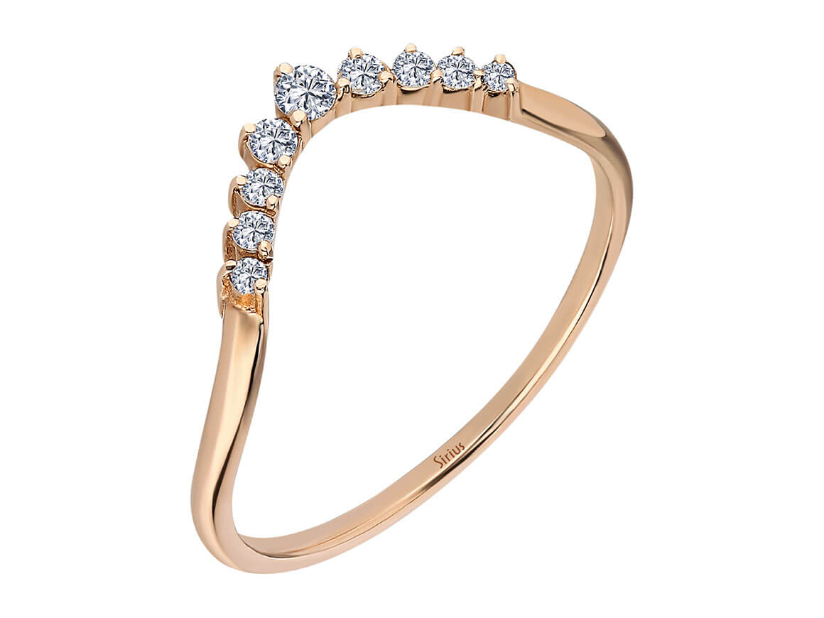 Diamant Neumond Modern habrundum Allianz - handgefertigter Diamantschmuck aus Feingold | Sirius Diamant
