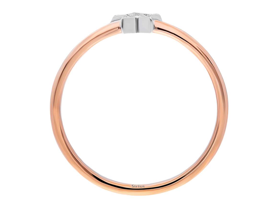0,03 Gesamtkarat Diamant Stern Ring - handgefertigter Diamantschmuck aus Feingold | Sirius Diamant