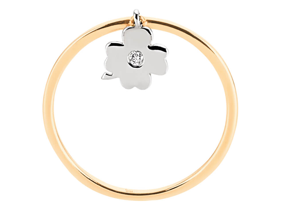 Diamant Kleeblatt Ring - handgefertigter Diamantschmuck aus Feingold | Sirius Diamant