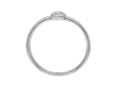 F Color 0.15 Carat Diamond Solitaire Ring