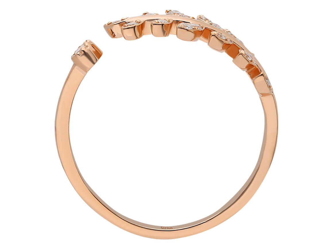 Diamant Akanthus Ring - handgefertigter Diamantschmuck aus Feingold | Sirius Diamant