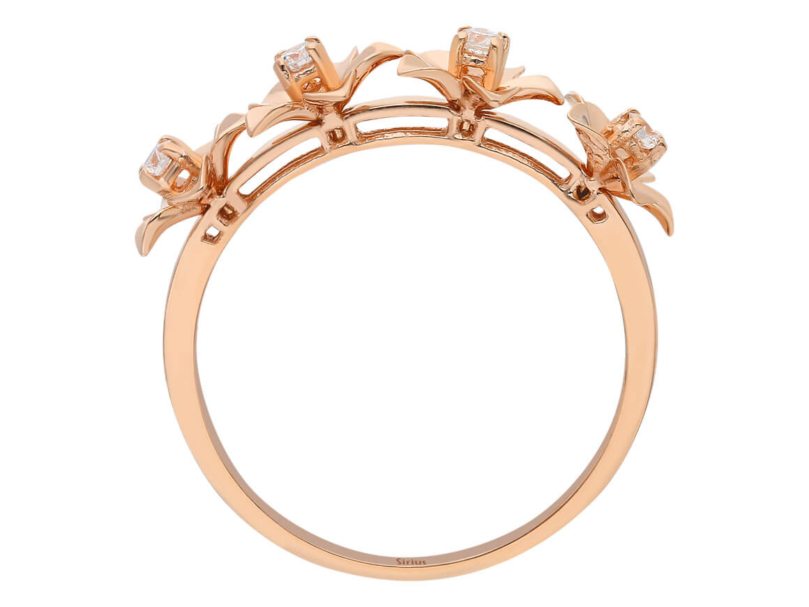Diamant Gardenia Ring - handgefertigter Diamantschmuck aus Feingold | Sirius Diamant
