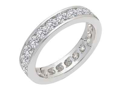 1.70 carat diamond all around alliance ring in 14 K white gold