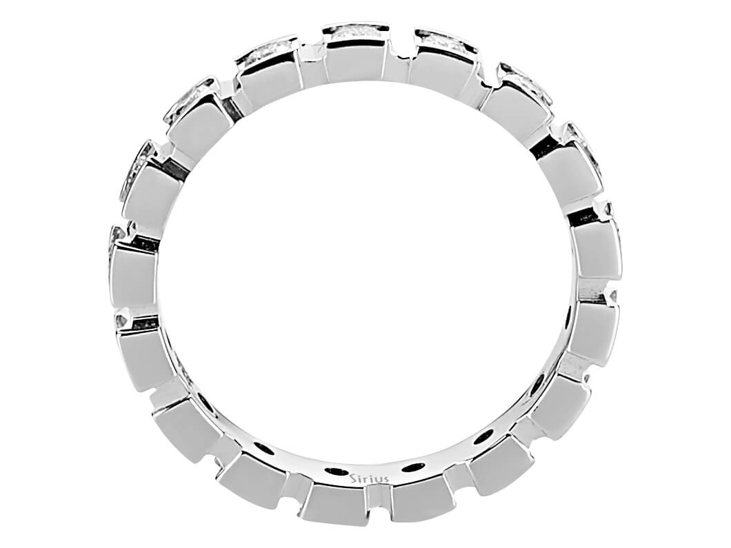 0,61 Karat Diamant rundum Allianz - handgefertigter Diamantschmuck aus Feingold | Sirius Diamant