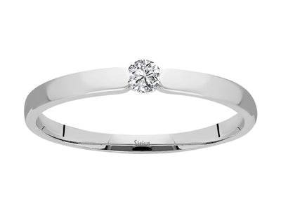 F Color 0.07 Carat Diamond Solitaire Ring
