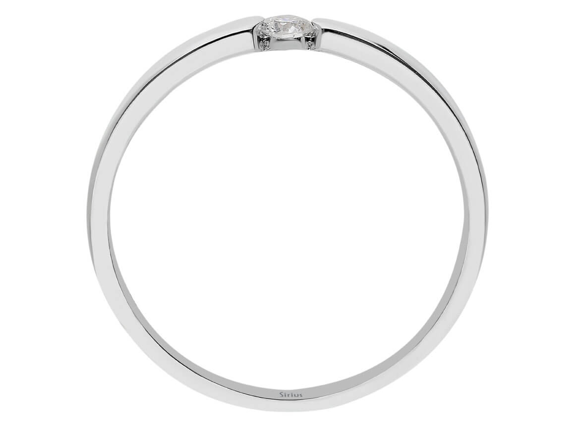 F Farbe 0,07 Carat Diamant Solitär Ring - handgefertigter Diamantschmuck aus Feingold | Sirius Diamant