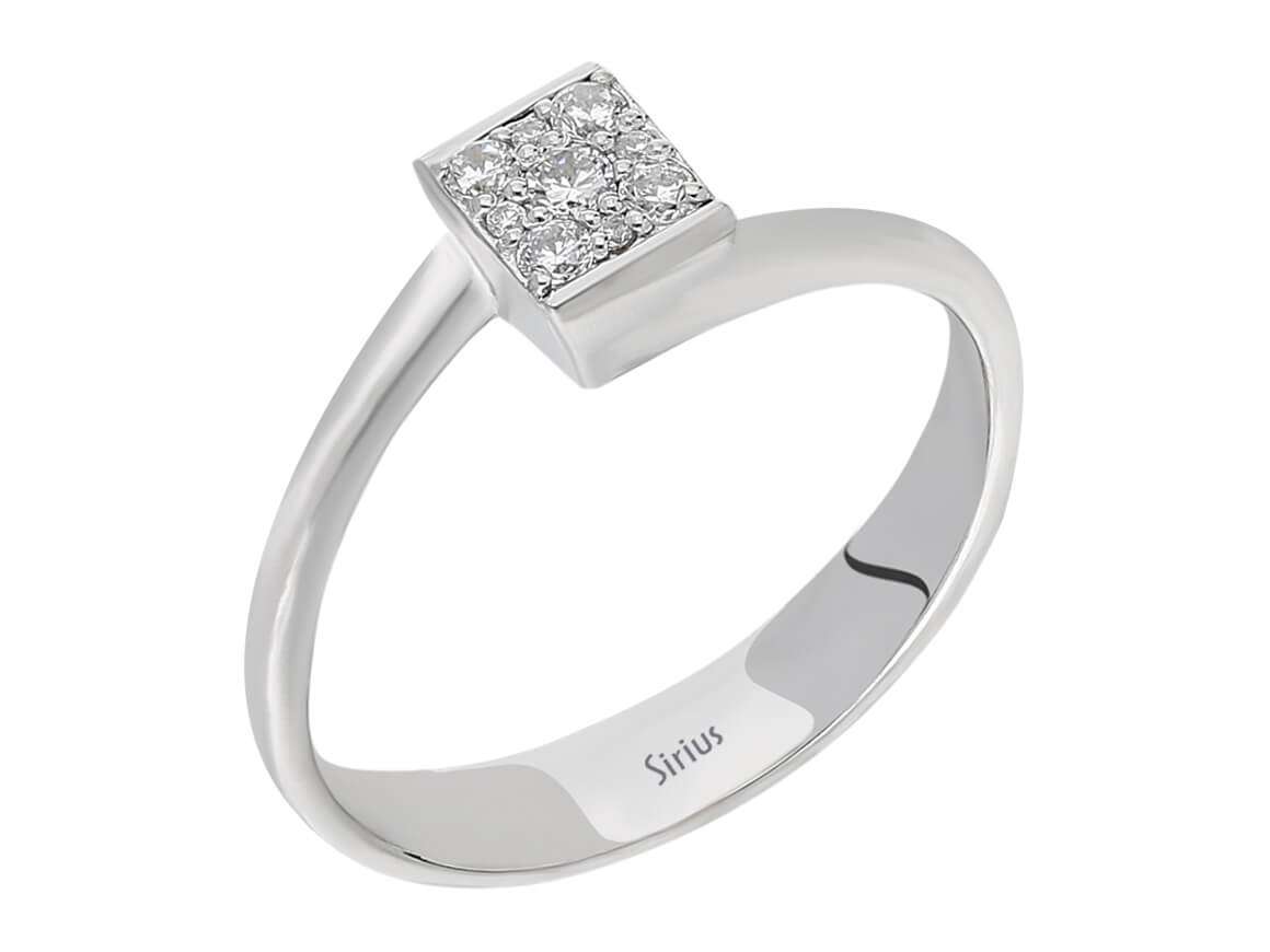 0,25 Carat Prinzessin Diamant Effekt Solitär Ring - handgefertigter Diamantschmuck aus Feingold | Sirius Diamant
