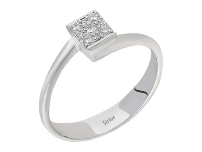 0.25 Carat Princess Diamond Effect Solitaire Ring