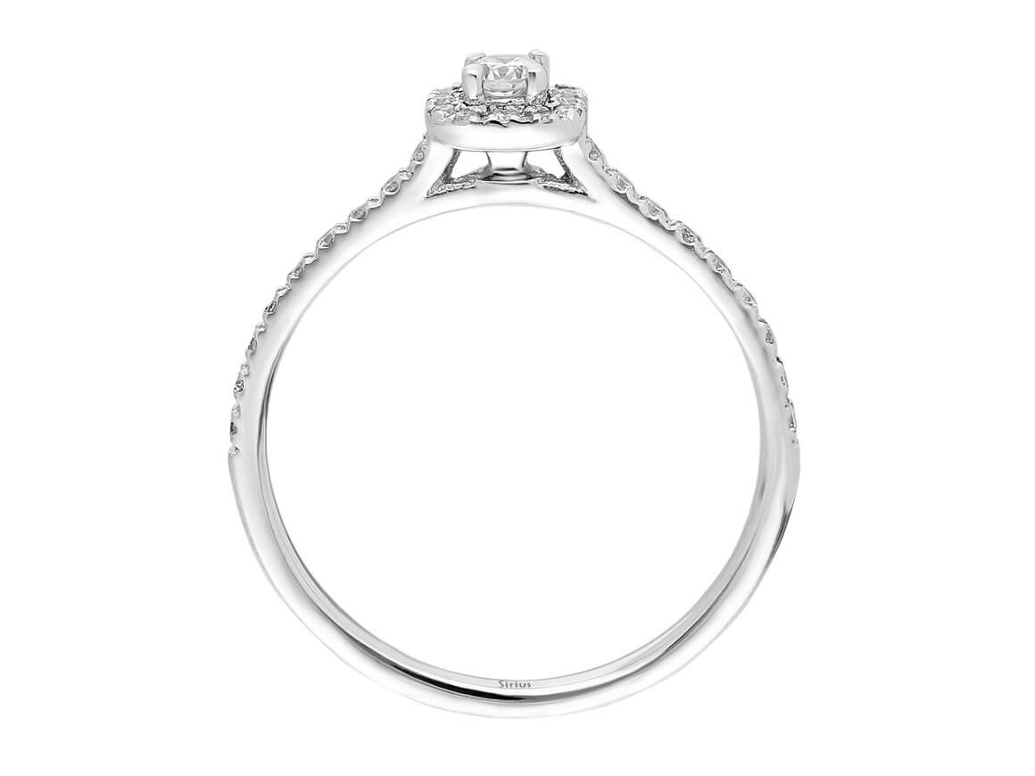 0,75 Carat Prinzessin Diamant Effekt Solitä Rring - handgefertigter Diamantschmuck aus Feingold | Sirius Diamant