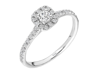 0.75 Carat Princess Diamond Effect Solitaire Ring