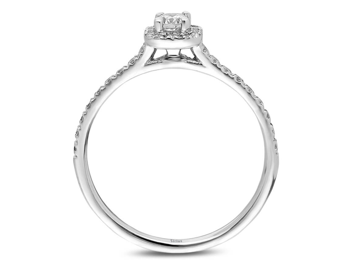 1,00 Carat Prinzessin Diamant Effekt Solitär Ring - handgefertigter Diamantschmuck aus Feingold | Sirius Diamant