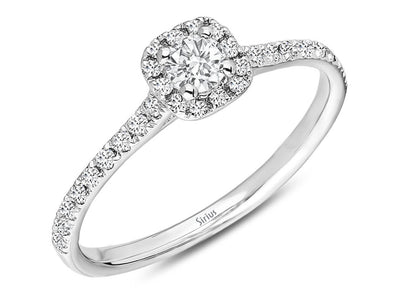 1.00 Carat Princess Diamond Effect Solitaire Ring
