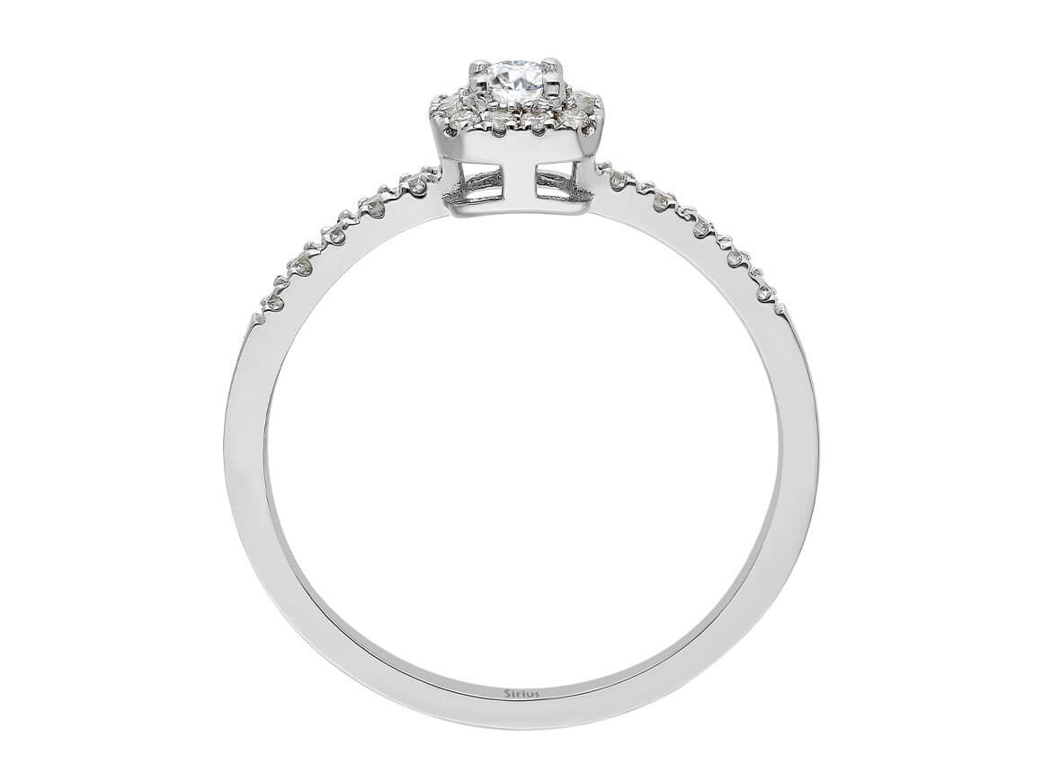 1,00 Carat Prinzessin Diamant Effekt Solitär Ring - handgefertigter Diamantschmuck aus Feingold | Sirius Diamant