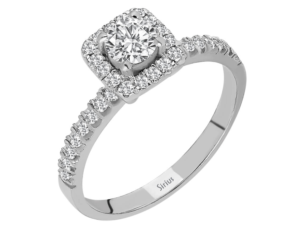 3,0 Carat Prinzessin-Schliff Diamant Effekt Solitär Ring - handgefertigter Diamantschmuck aus Feingold | Sirius Diamant