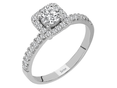 3.0 Carat Princess Cut Diamond Effect Solitaire Ring