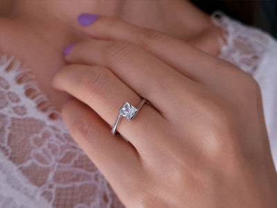 0.25 Carat Princess Diamond Solitaire Ring