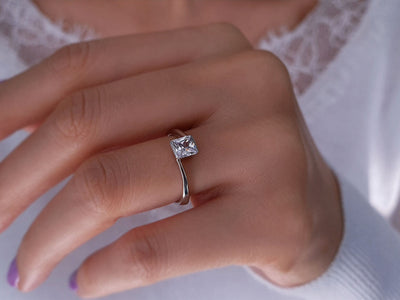 0.25 Carat Princess Diamond Solitaire Ring