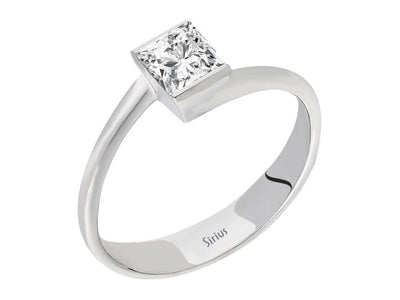 0.25 Carat Princess Diamond Solitaire Ring