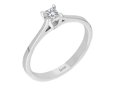 0.15 carat diamond princess cut solitaire ring
