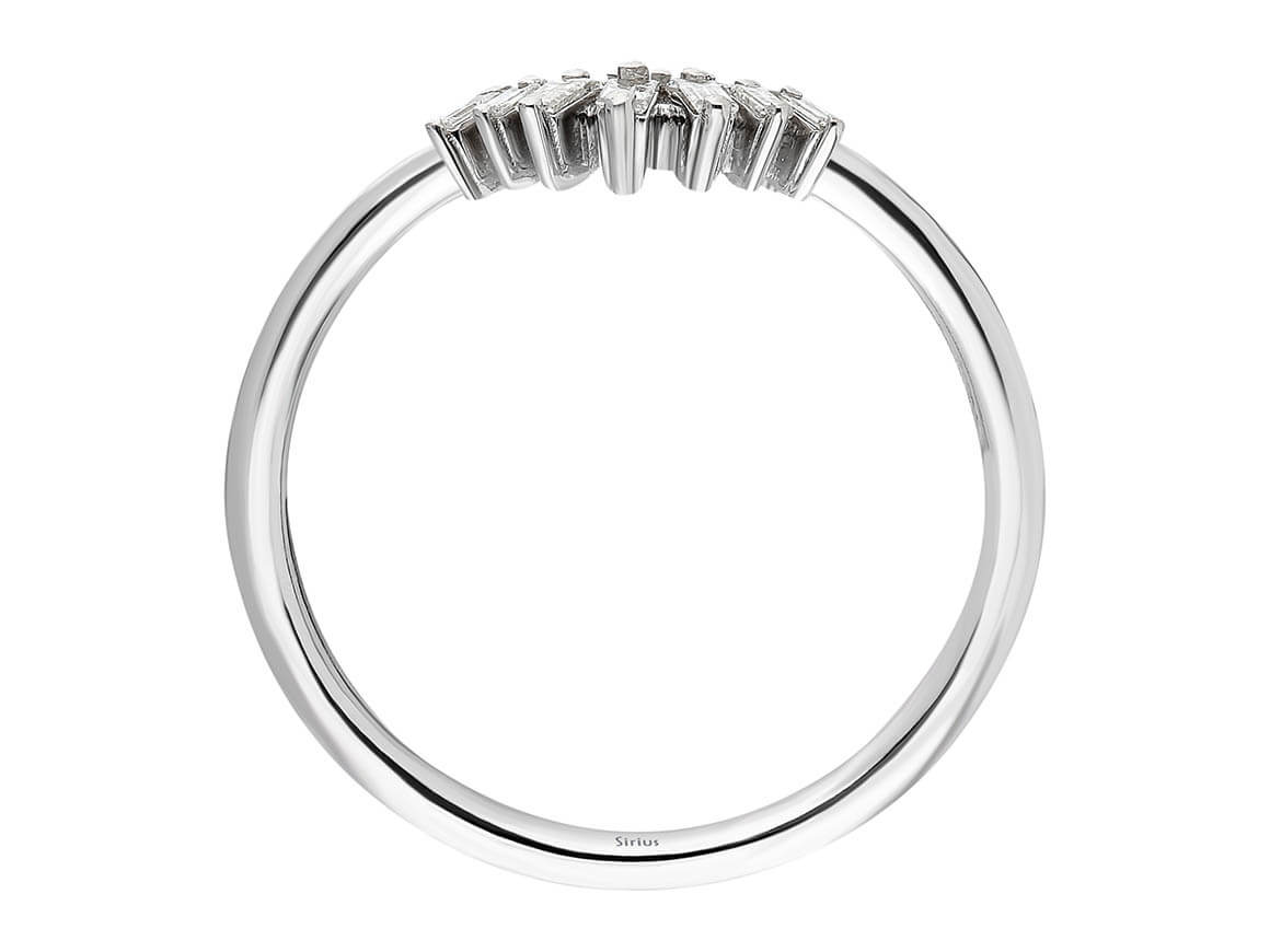 Baguette Diamant Prinzessin Krone Ring - handgefertigter Diamantschmuck aus Feingold | Sirius Diamant
