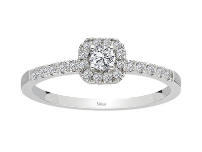 1.00 Carat Princess Diamond Effect Solitaire Ring