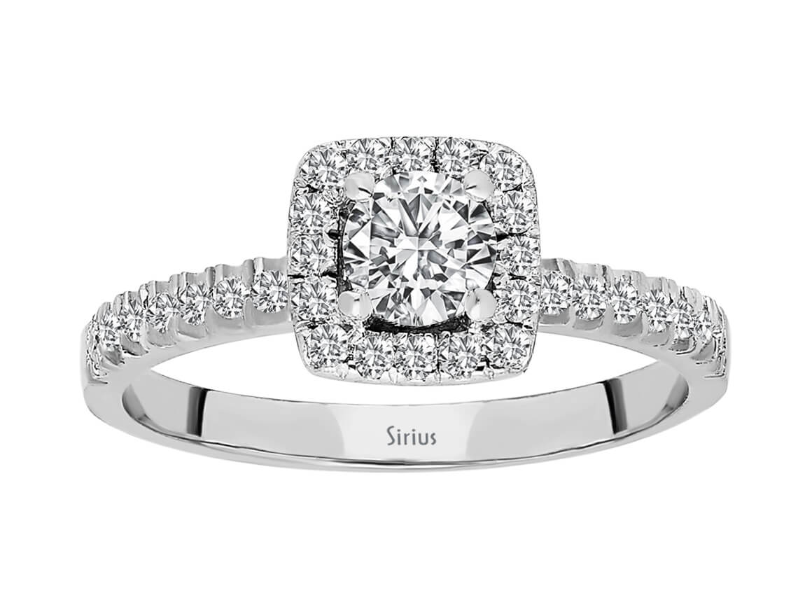 3,0 Carat Prinzessin-Schliff Diamant Effekt Solitär Ring - handgefertigter Diamantschmuck aus Feingold | Sirius Diamant