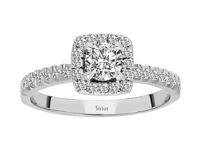3.0 Carat Princess Cut Diamond Effect Solitaire Ring