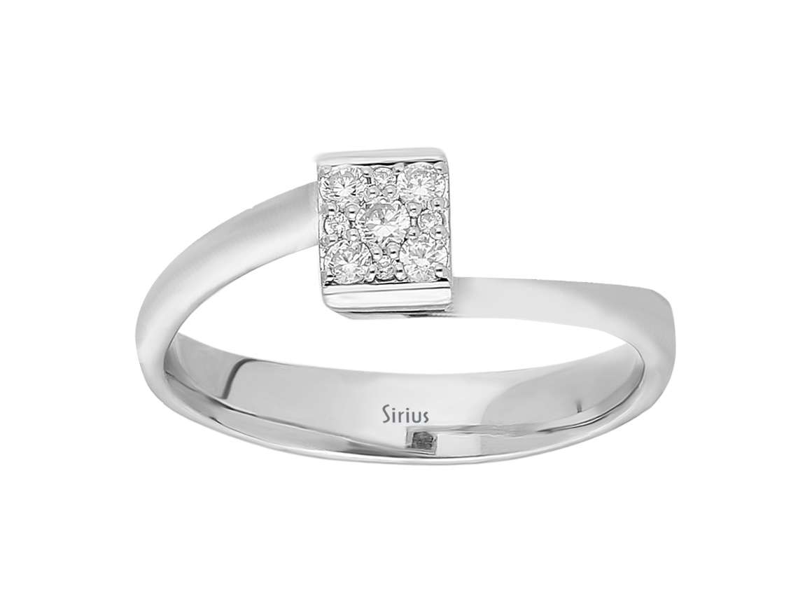 0,25 Carat Prinzessin Diamant Effekt Solitär Ring - handgefertigter Diamantschmuck aus Feingold | Sirius Diamant