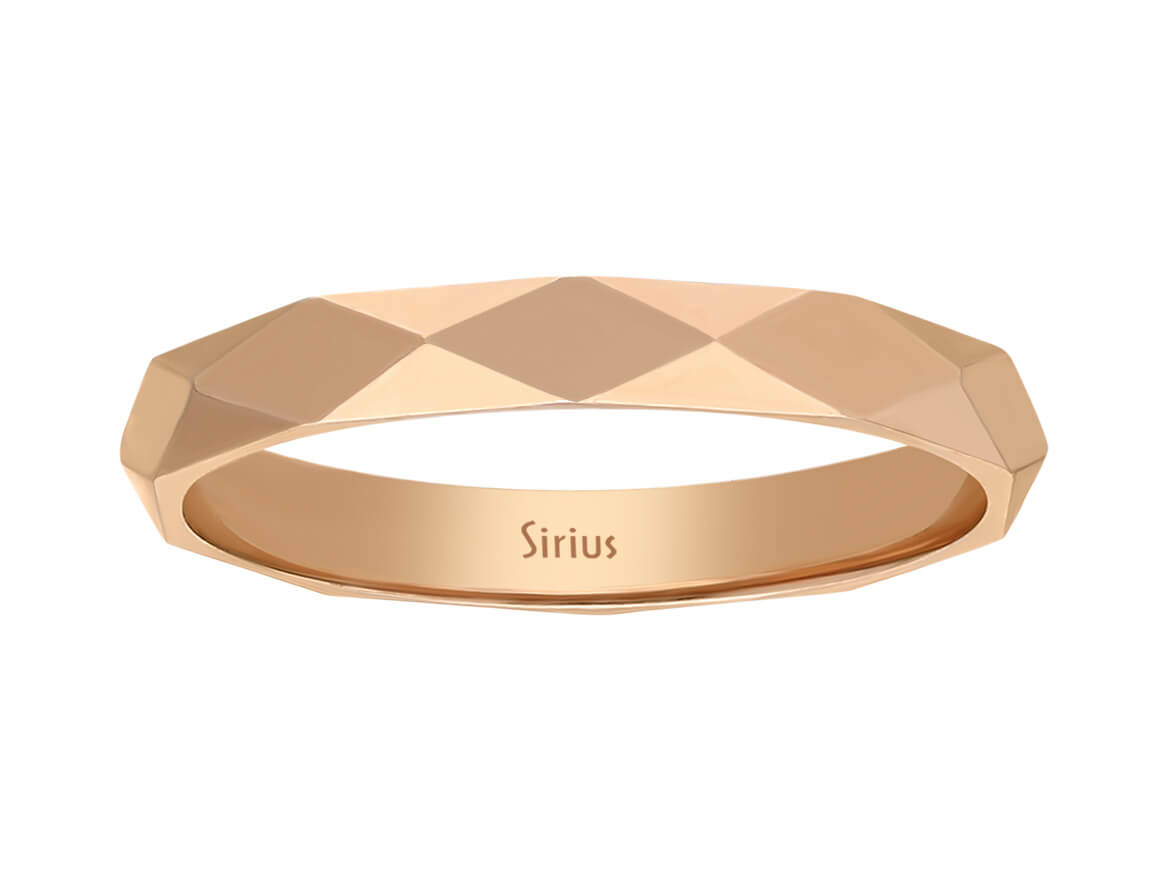 Prisma Ehering - handgefertigter Diamantschmuck aus Feingold | Sirius Diamant