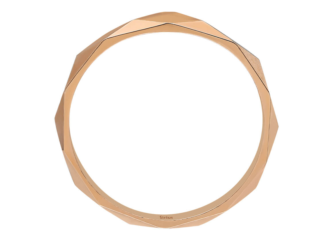 Prisma Ehering - handgefertigter Diamantschmuck aus Feingold | Sirius Diamant
