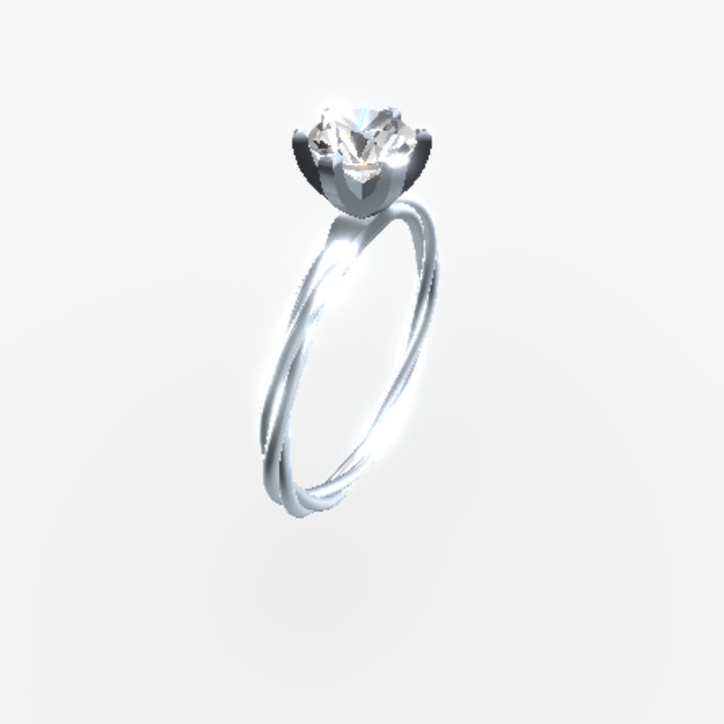 Custom Ring - Round 0.50 ct Lab Grown - 8K Gold White Gold – handgefertigter Diamantschmuck aus Feingold | Sirius Diamant