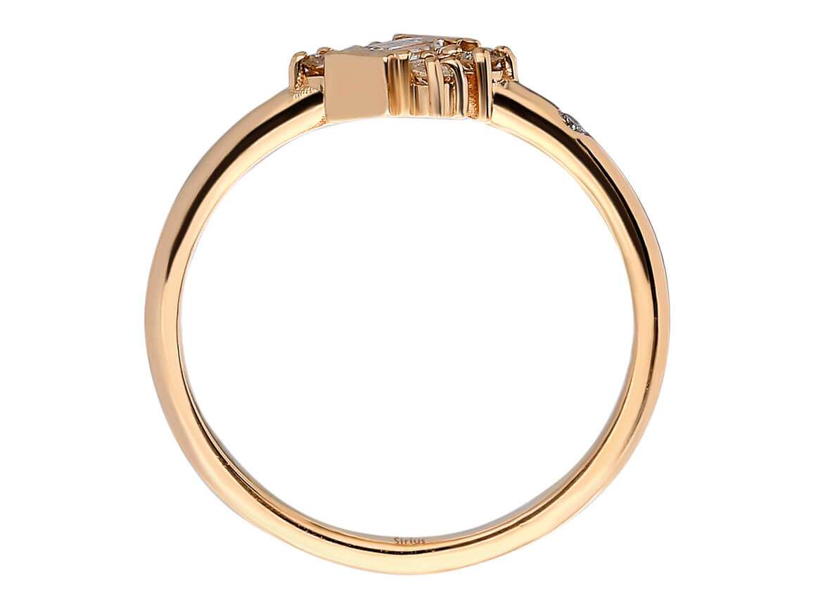 Baguette Diamant Rose Ring - handgefertigter Diamantschmuck aus Feingold | Sirius Diamant